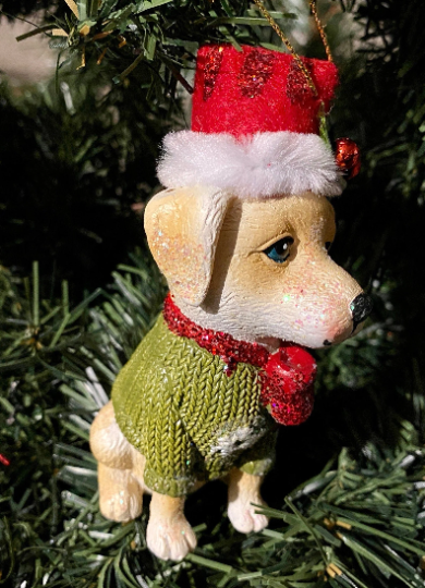 Yellow Lab Christmas Ornament