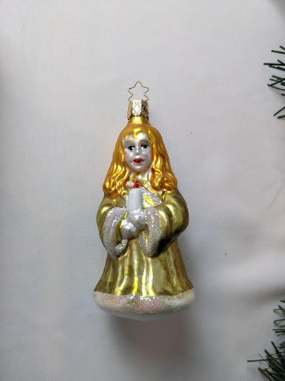 Choir Girl with Candle Retired Old World Christmas Inge Glas Ornament