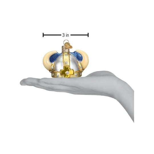 Viking Helmet Old World Christmas Glass Ornament