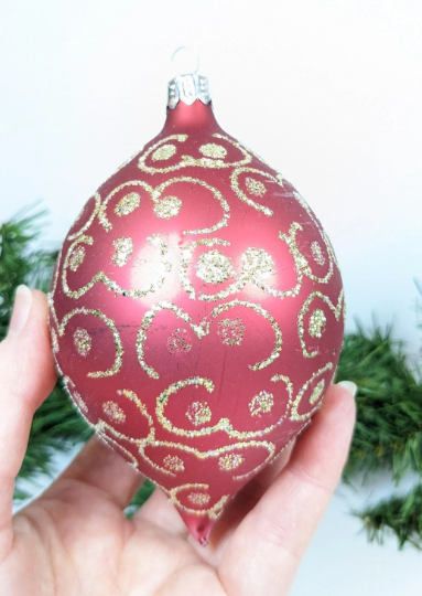 Vintage Teardrop Christmas Ornaments