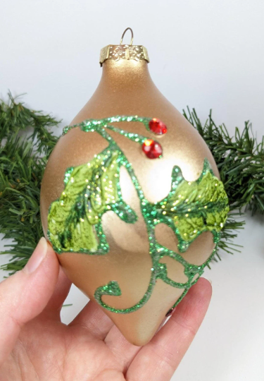 Vintage Teardrop Christmas Ornaments