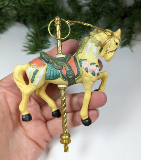 Vintage Carousel Horse Christmas Ornament