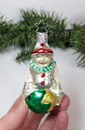 Inge Glas Clown Retired Old World Christmas Ornament