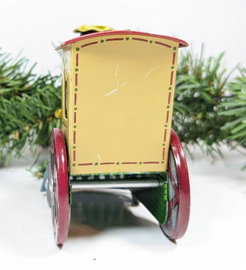 Vintage Tin Locomotive 1986 Christmas Ornament