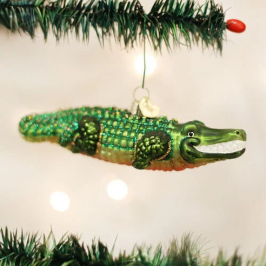 Alligator Blown Glass Tree Ornament by Old World Christmas