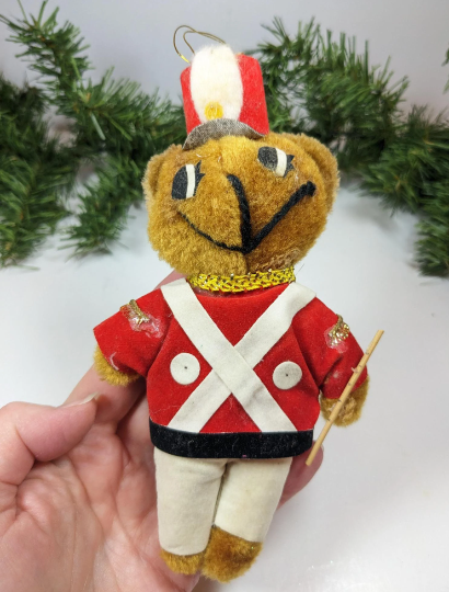 Vintage Teddy Bear Stuffed Animal Christmas Ornaments