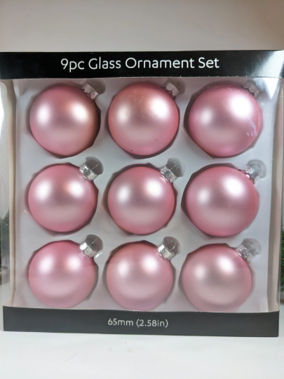 Pink NIB Christmas Ornaments