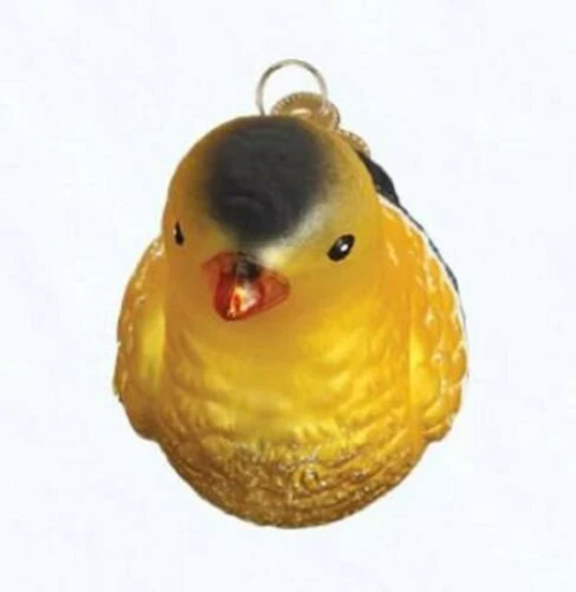 American Goldfinch Bird - Blown Glass Tree Ornament by Old World Christmas