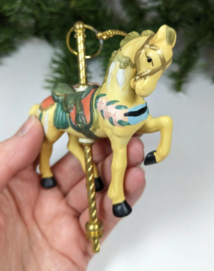 Vintage Carousel Horse Christmas Ornament