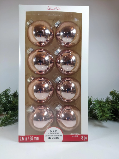 Metallic Pink NIB Christmas Ornaments