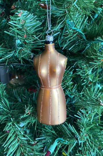 white christmas dresses Mannequin Dress Form Christmas Ornament – Petal Pushers Nursery