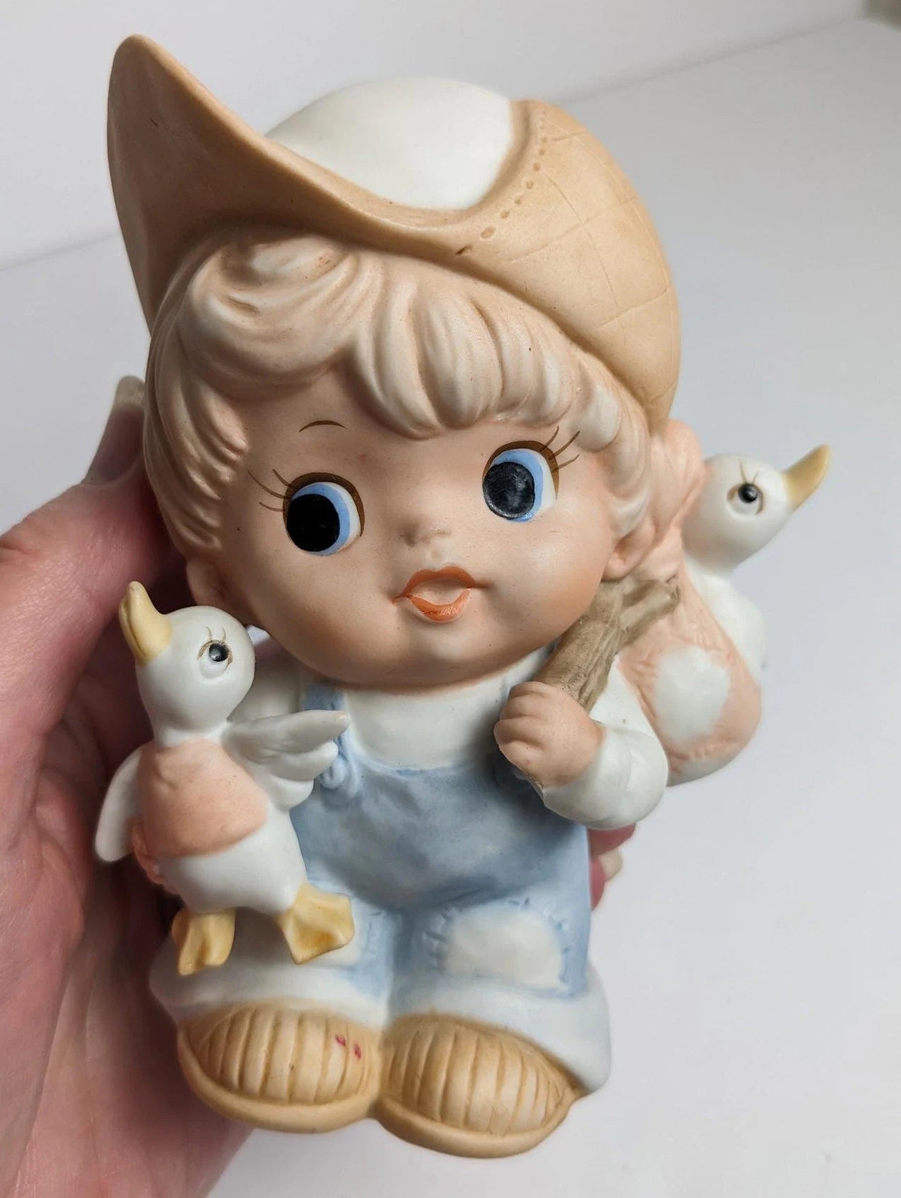 Girl with Lambs and Boy with Ducks Figurines