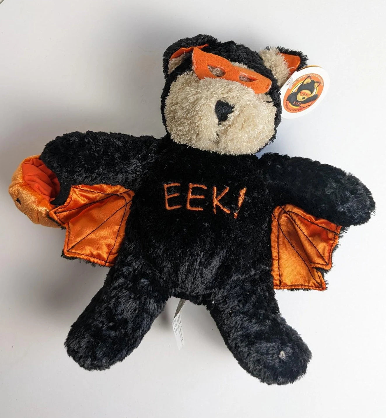 2003 Starbucks Halloween Bat EEK! Teddy Bear Stuffed Animal