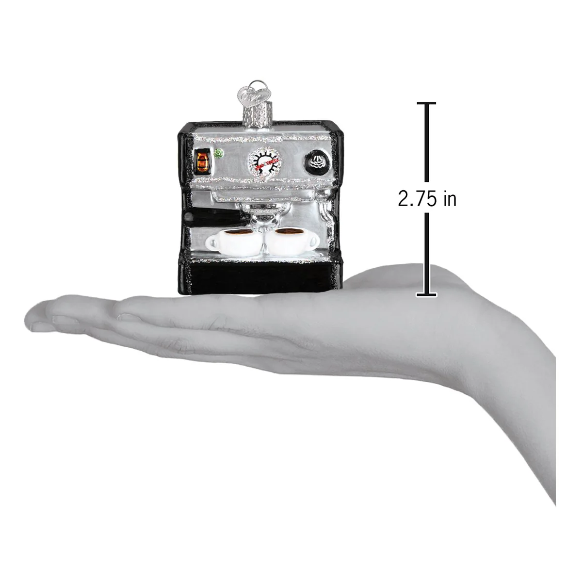 Barista Espresso Machine Blown Glass Hanging Tree Ornament by Old World Christmas