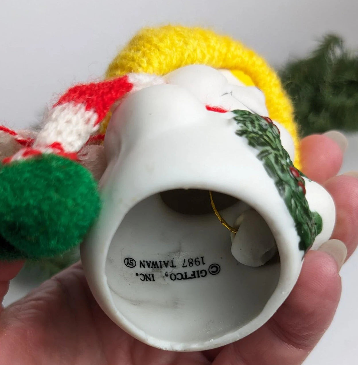 Vintage 1987 Giftco Snow Bells Christmas Ornaments