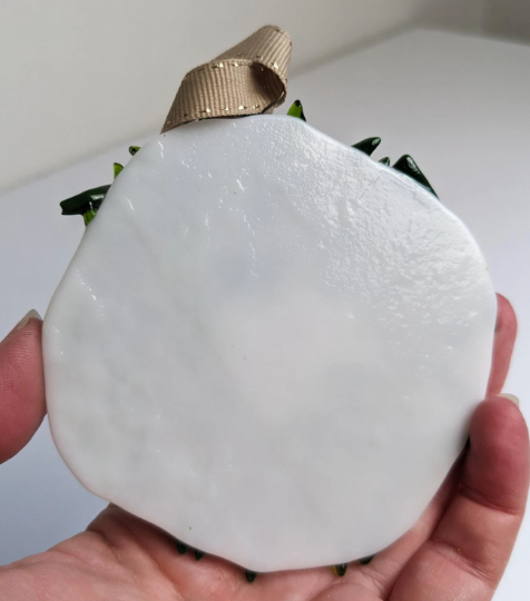 Vintage Fused Glass Wreath Ornament