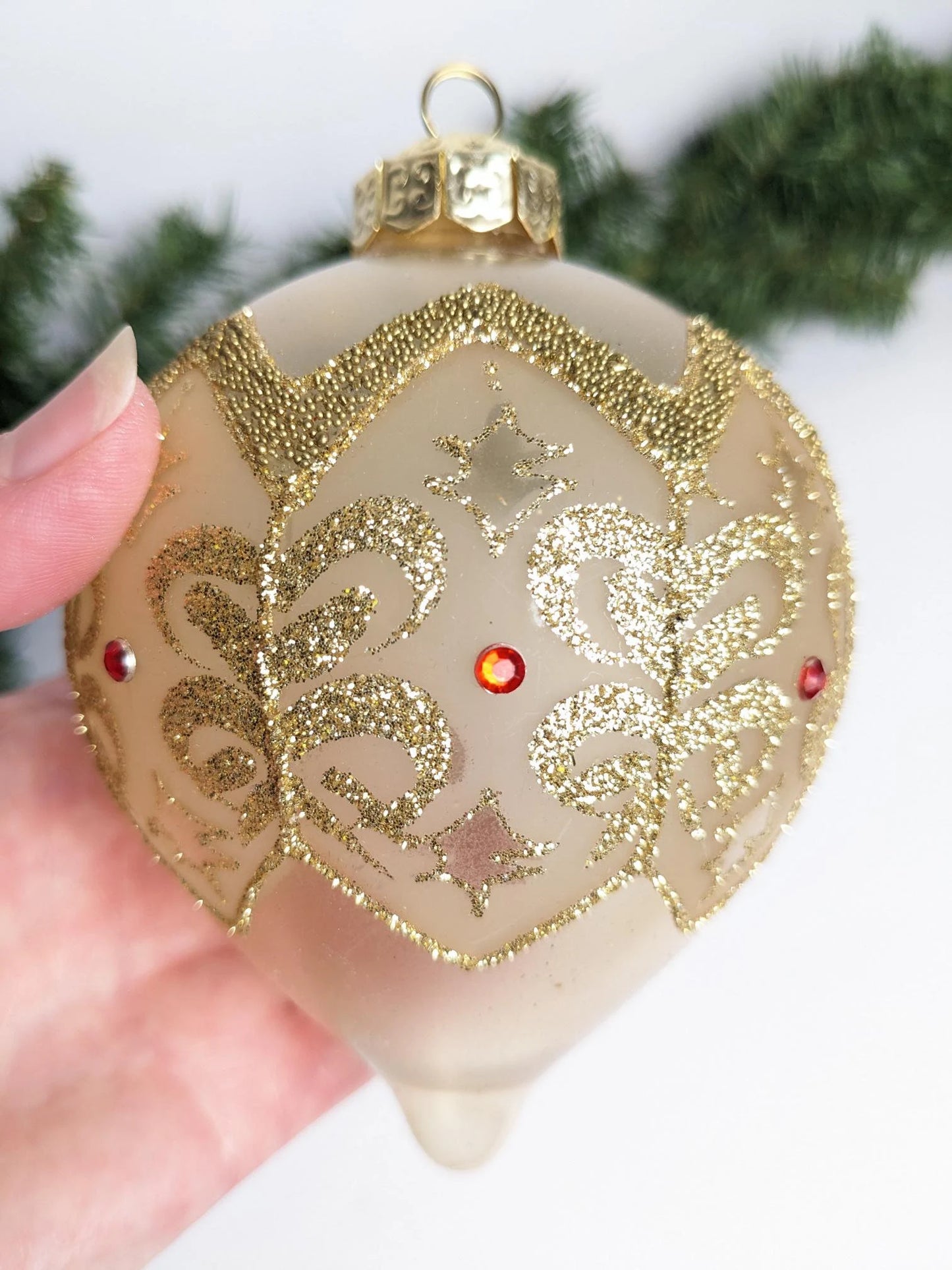 Vintage Large Teardrop Ornaments