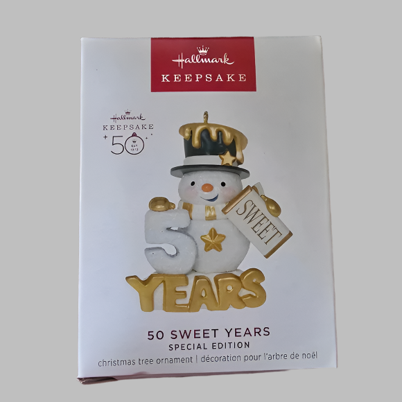 50 Sweet Years - Snowman Hallmark Keepsake Ornament Special Edition 2023