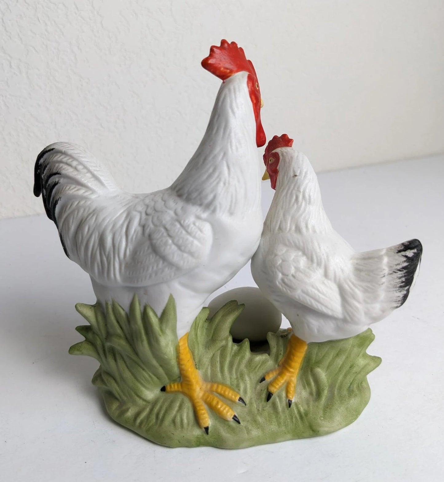 Vintage Homco Chicken and Rooster Figurine
