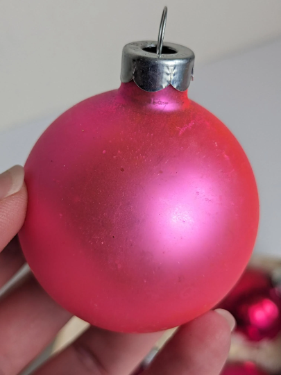 Variety of Hot Pink Christmas Ornaments
