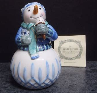 Waterford Lismore Lyle Bell Snowman Christmas Ornament