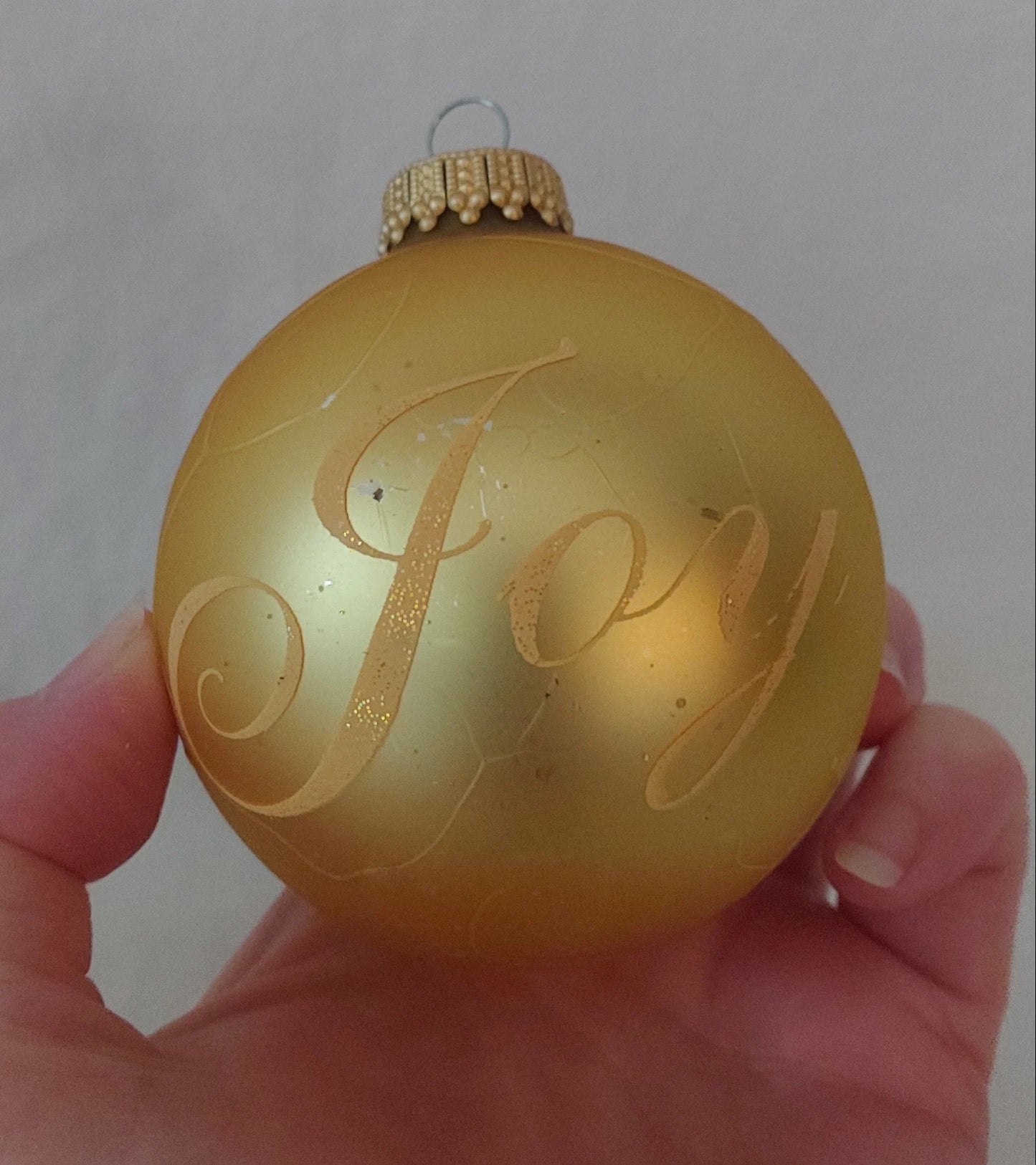Christmas by Krebs Glass Gold Ball Ornaments