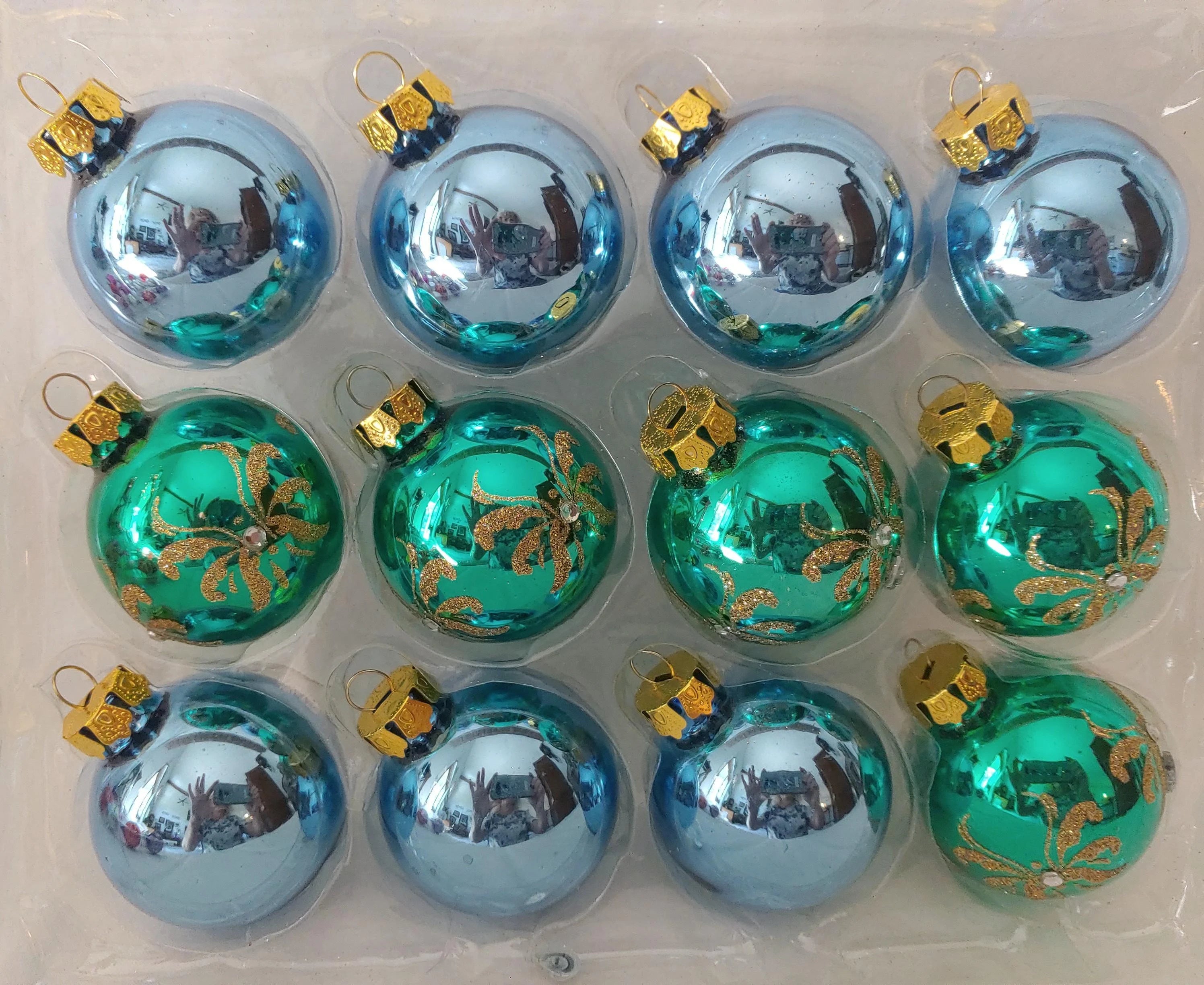 Jaclyn Smith Pixie Dreams Glass Ball Christmas Ornaments Petal