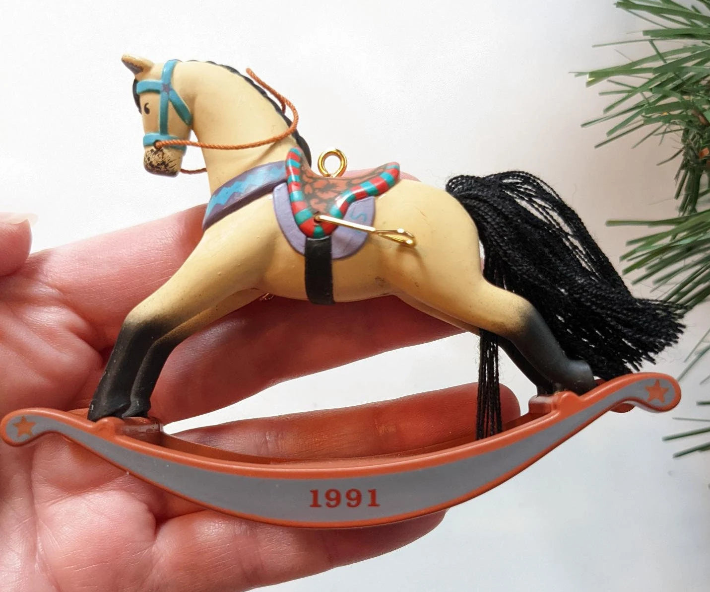 Hallmark 1991 Rocking Horse Christmas Ornament