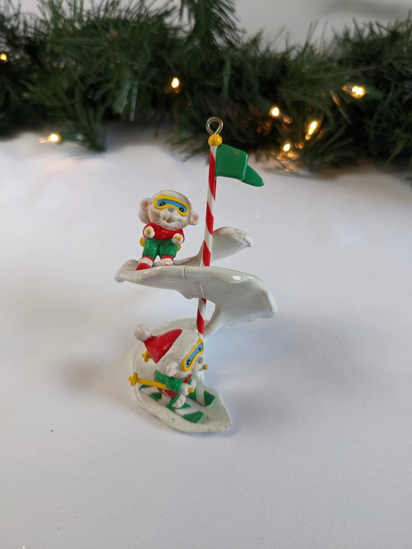 Noma Ornamotion Ski Race Christmas Ornament