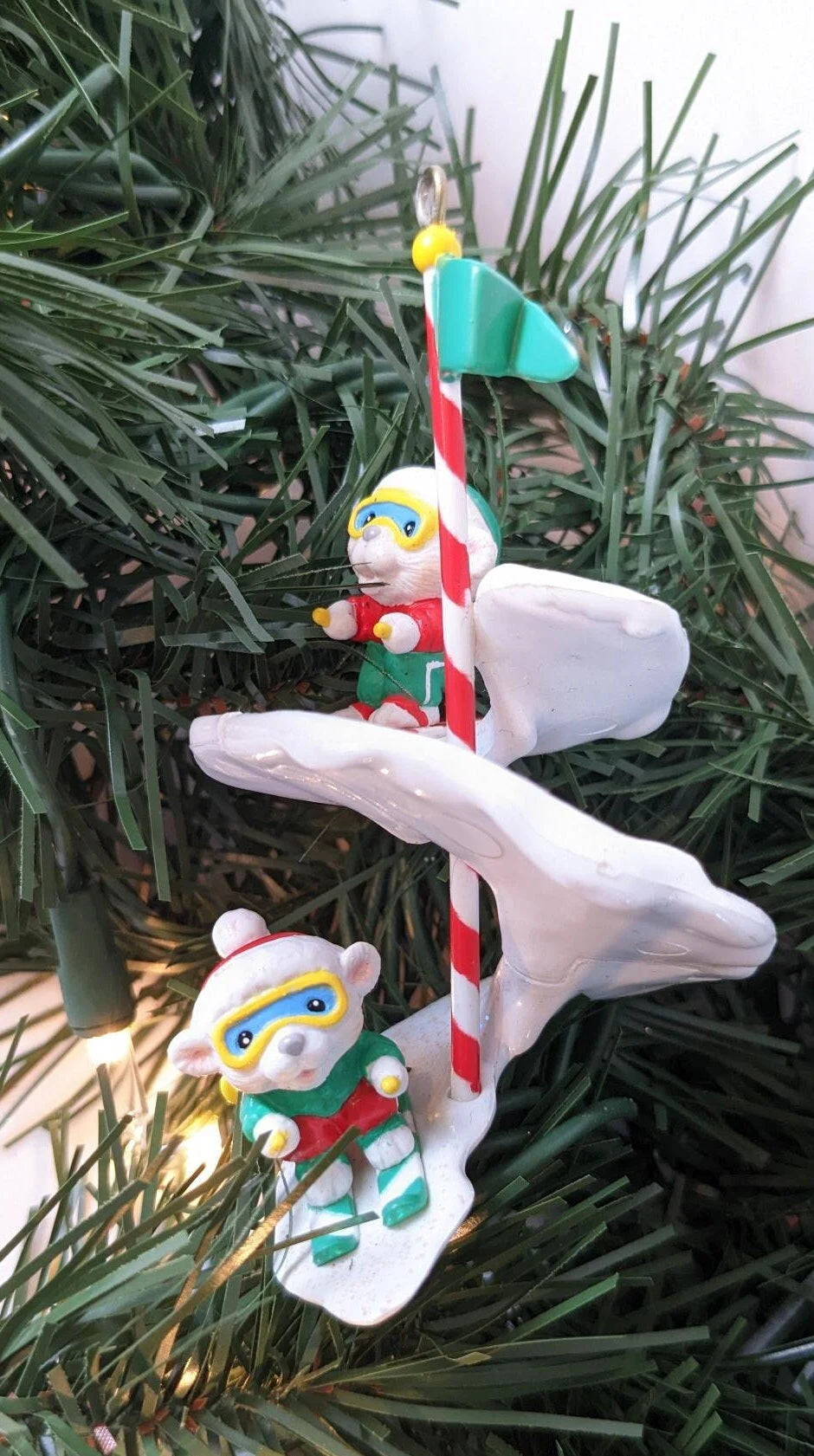 Noma Ornamotion Ski Race Christmas Ornament