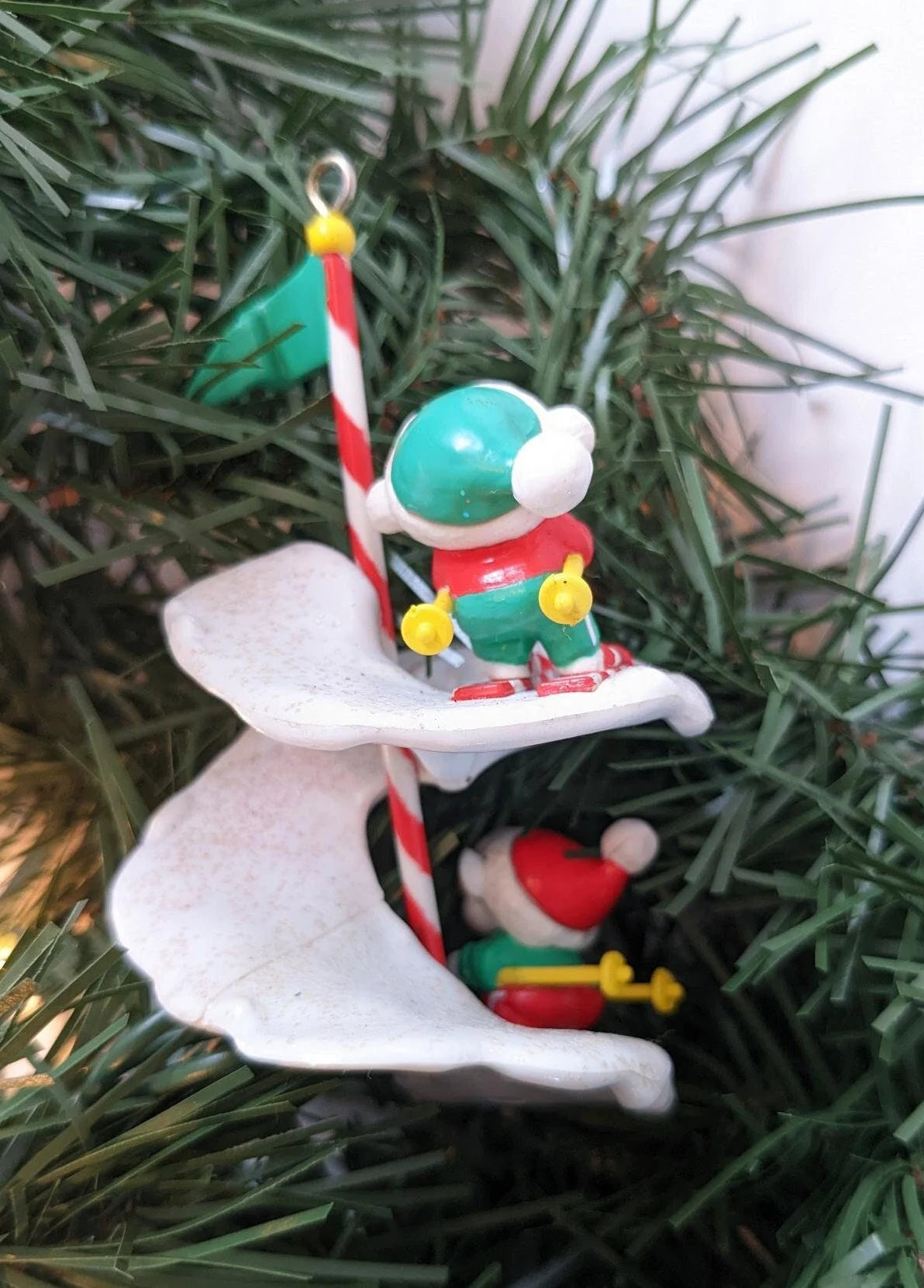 Noma Ornamotion Ski Race Christmas Ornament