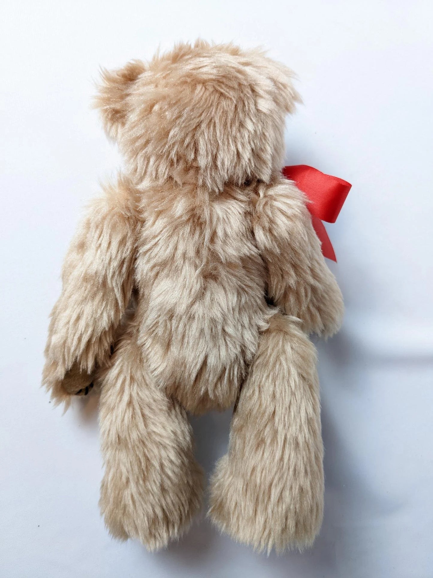 Vintage Brown Full Jointed Christmas Teddy Bear Plush Stuffed Animal