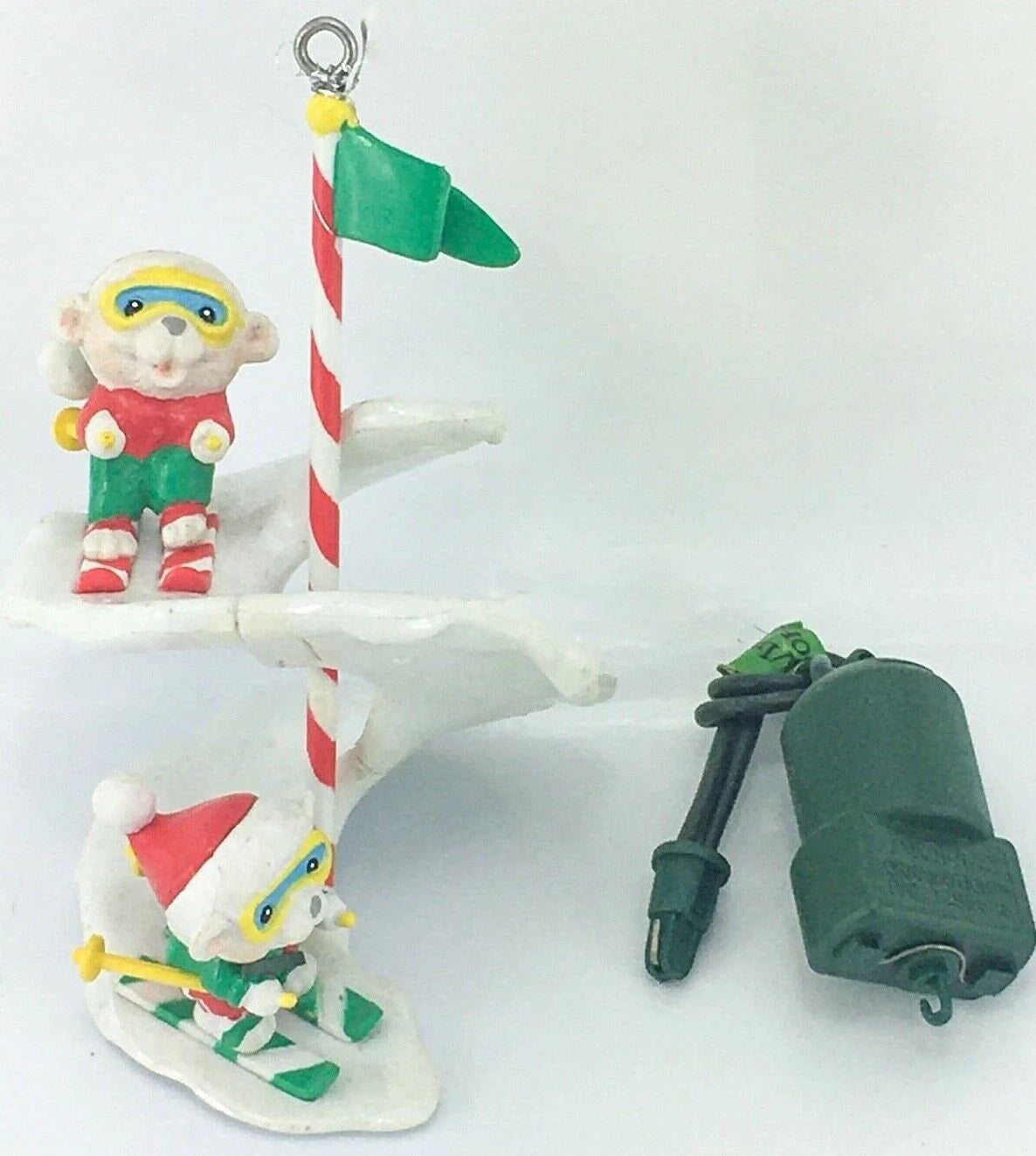 Noma Ornamotion Ski Race Christmas Ornament