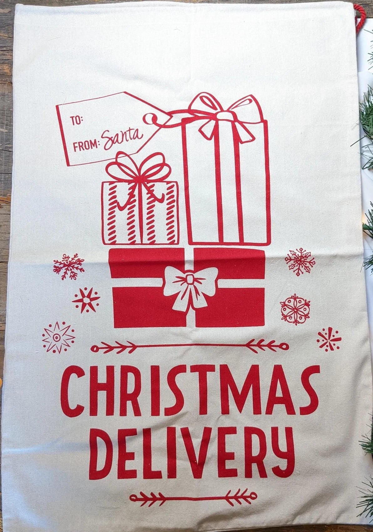 Large Christmas Canvas Delivery Bag