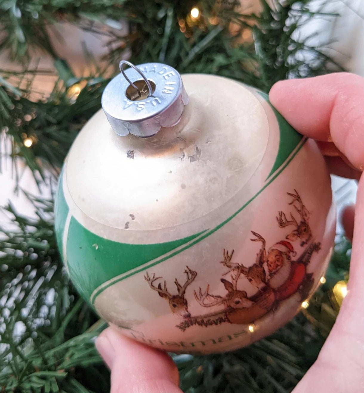 Vintage 1976 Hallmark Norman Rockwell Tired Santa Christmas Ornament