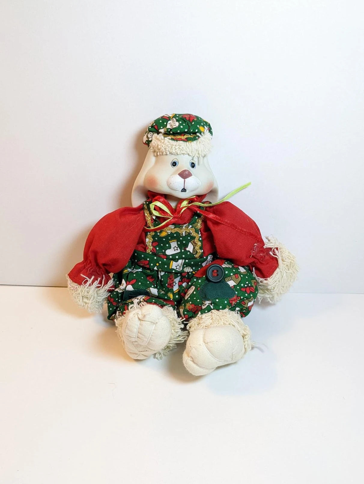 1995 House of Lloyd Christmas Around the World Hop Bunny Shelf Sitter