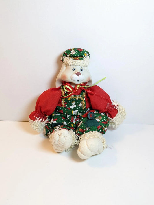 1995 House of Lloyd Christmas Around the World Hop Bunny Shelf Sitter