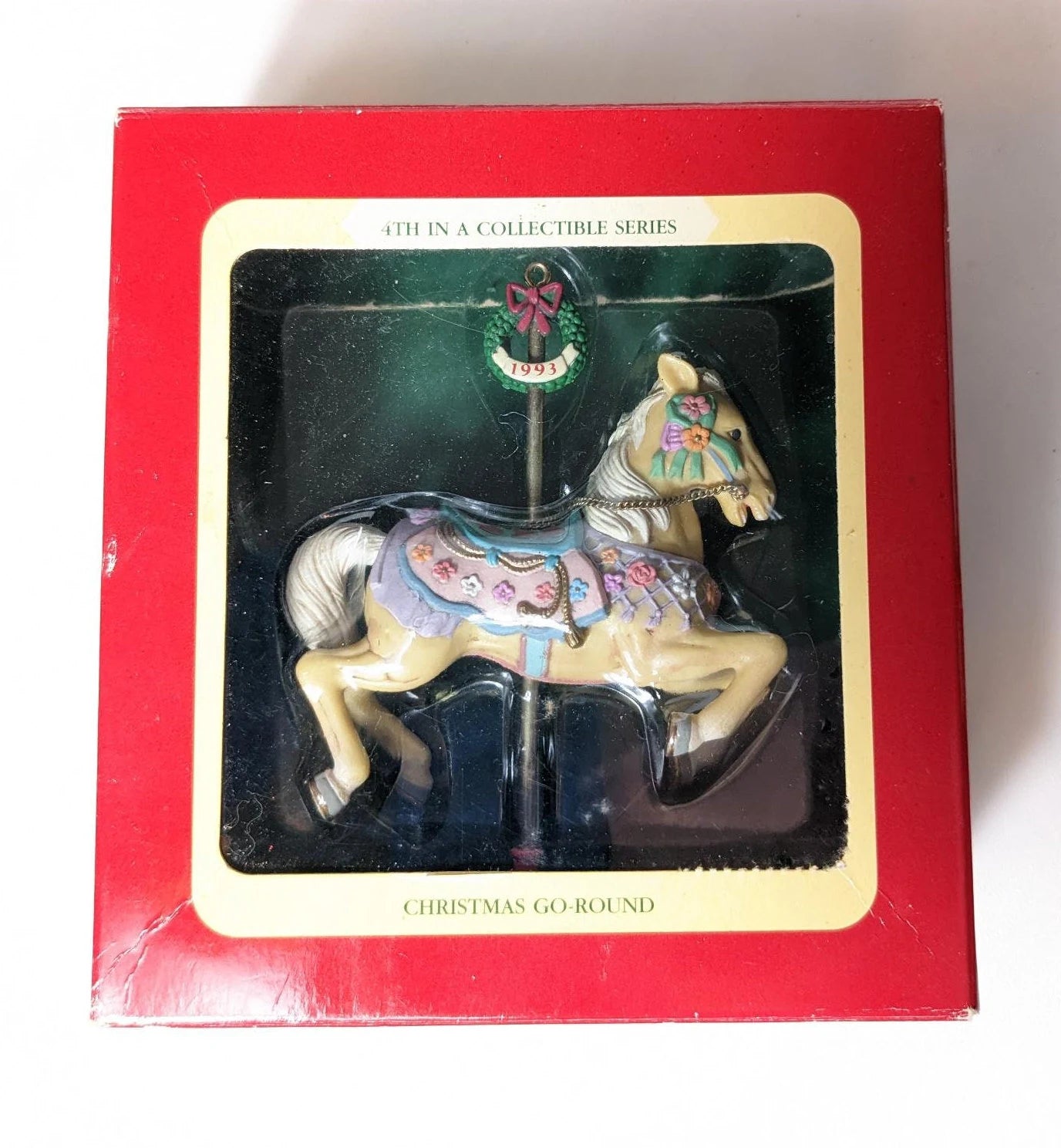 Vintage 1993 Carleton Cards Carousel Horse Ornament