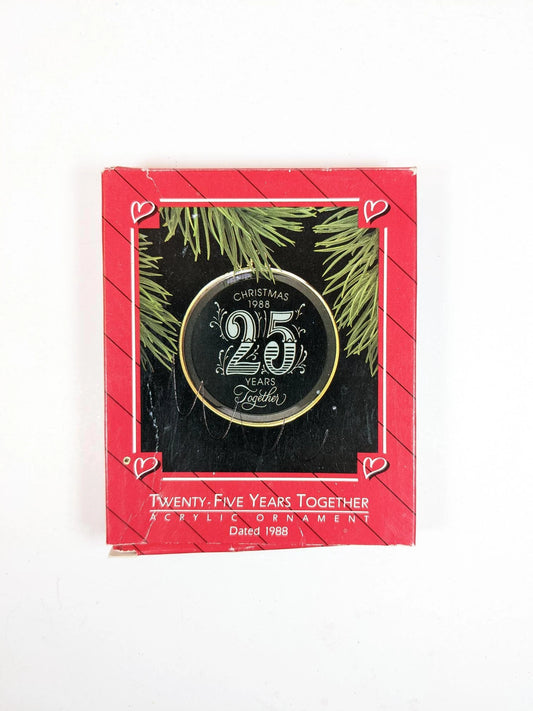 25 Years Together Christmas Ornament, Hallmark 1988 Ornament