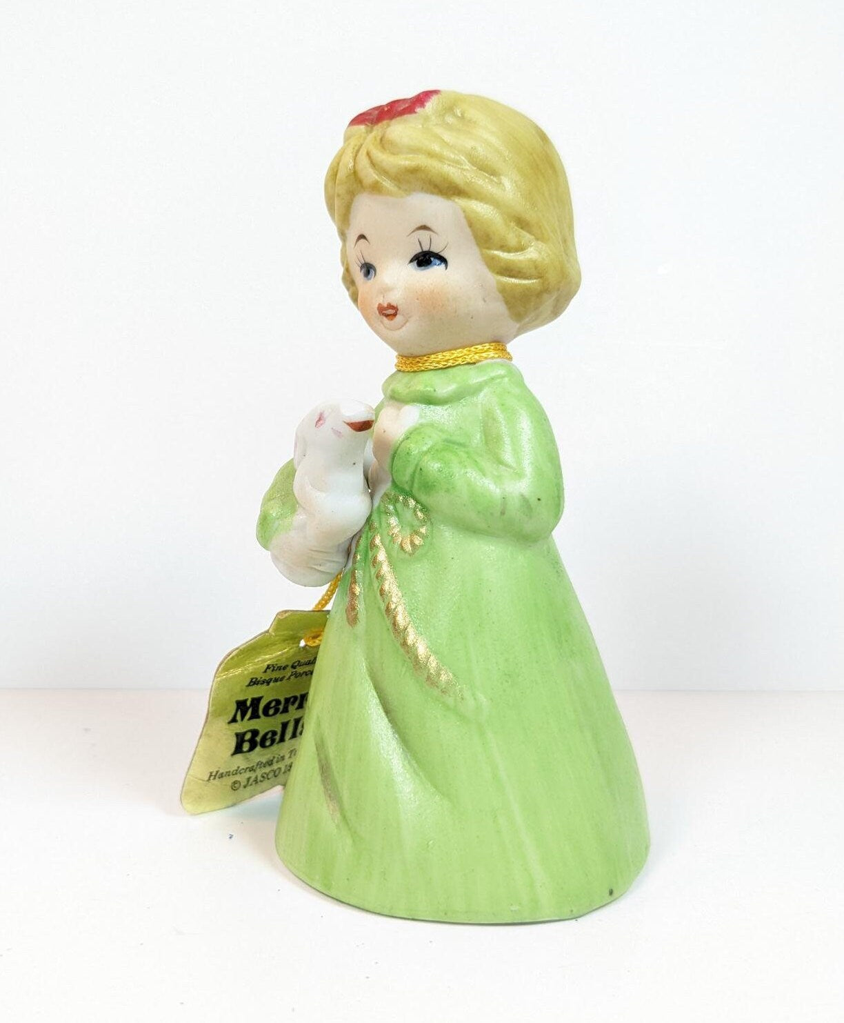 Vintage 1978 Jasco Merri-Bells Girl with Bunny Bell