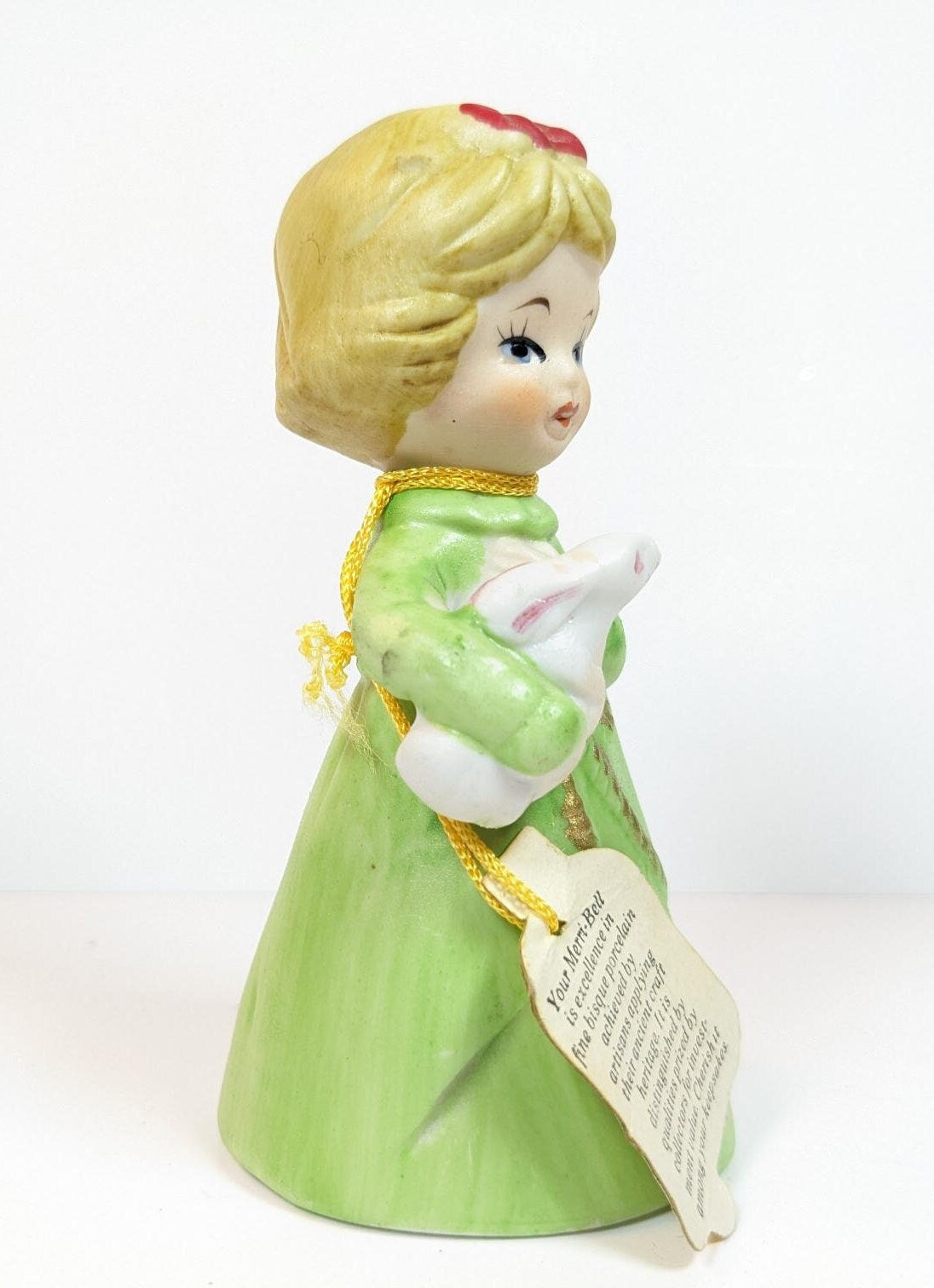Vintage 1978 Jasco Merri-Bells Girl with Bunny Bell