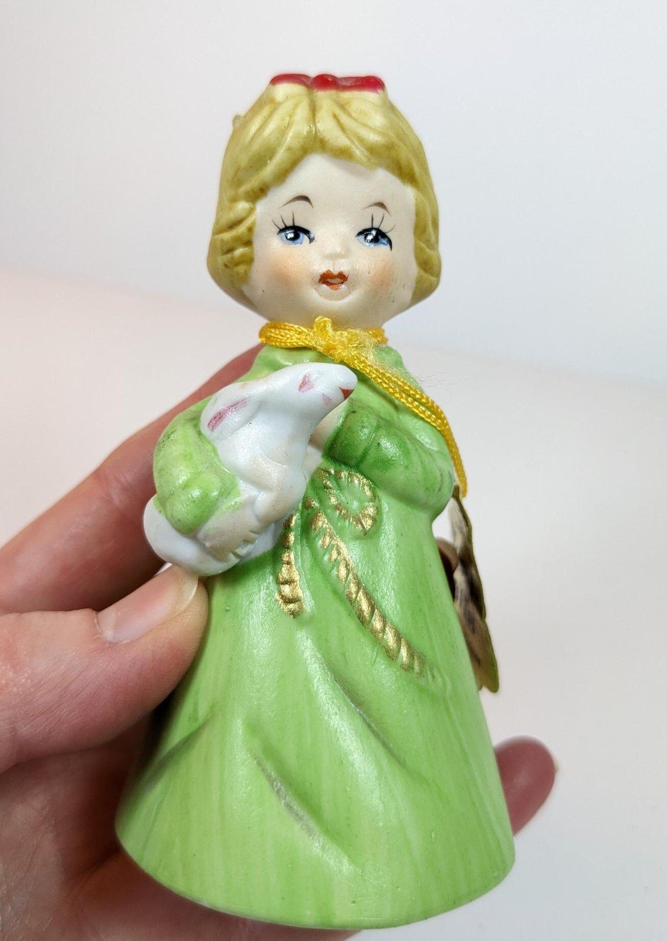 Vintage 1978 Jasco Merri-Bells Girl with Bunny Bell