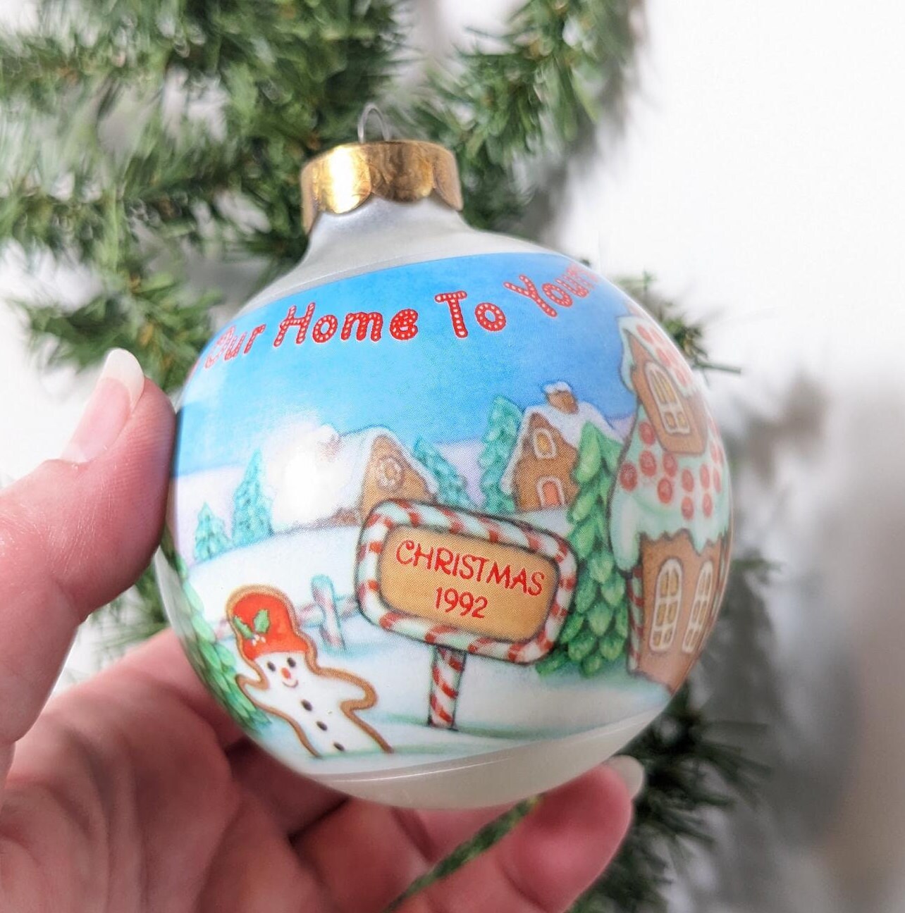Hallmark 1992 From Our Home to Yours Gingerbread House Ornament