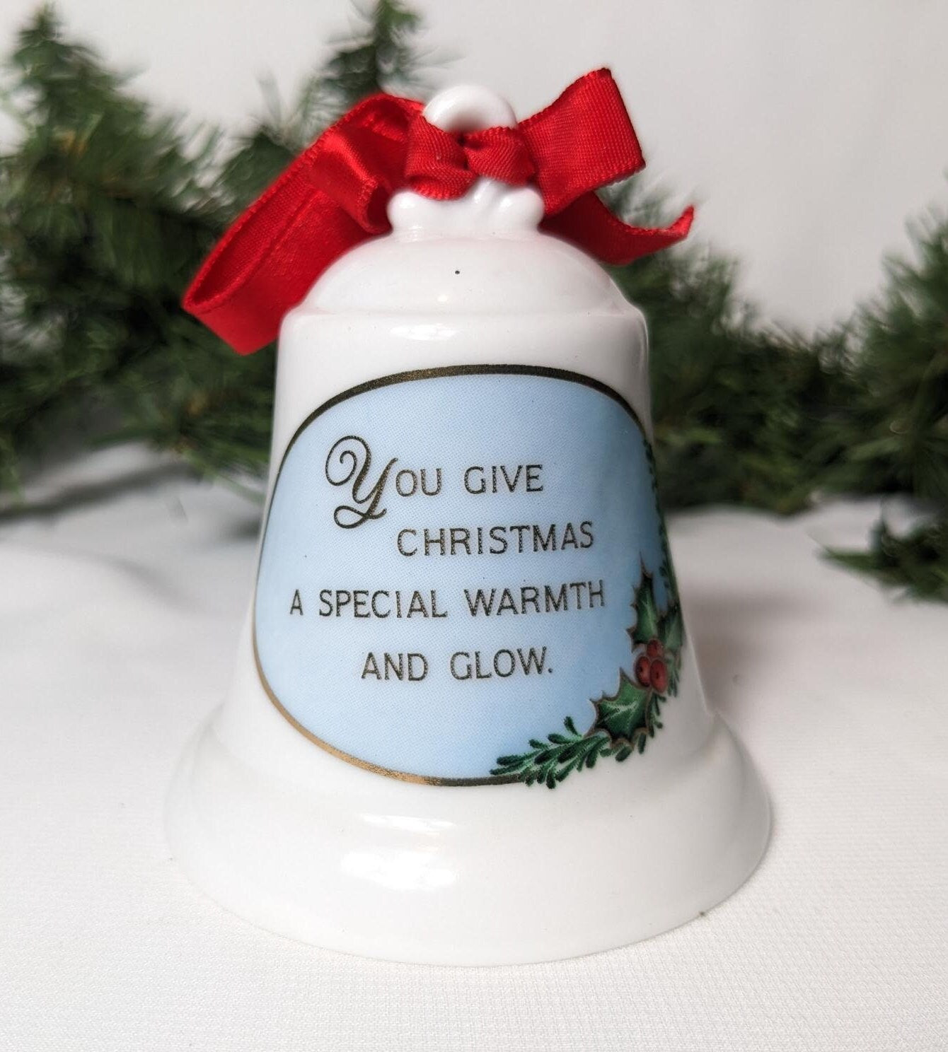 Vintage Hallmark 1988 Mother and Dad Bell Christmas Ornament