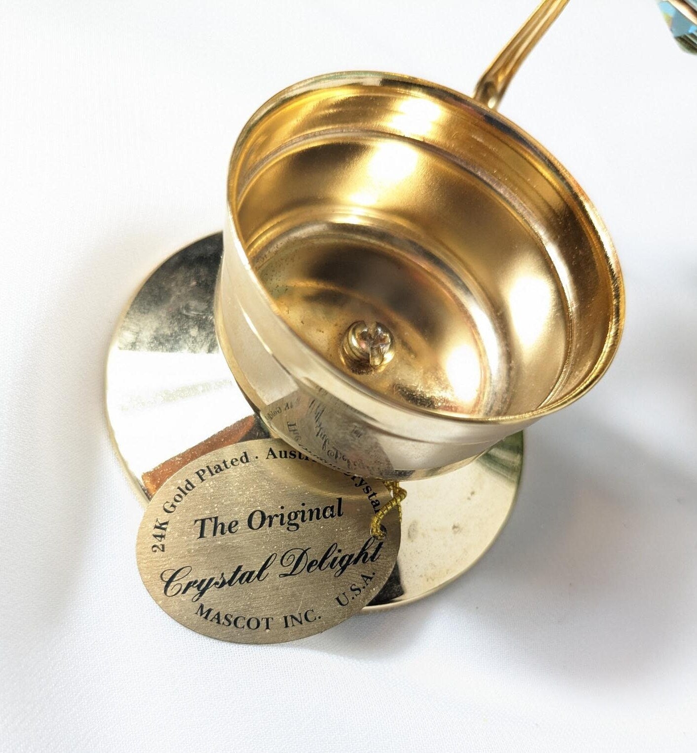 Vintage Crystal Delight Butterfly Tea Light Holder