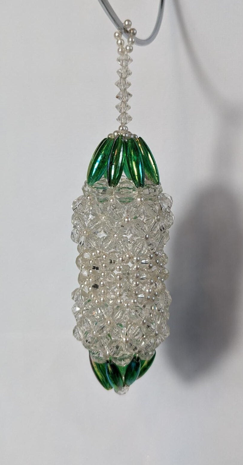 Vintage Beaded Chandelier Christmas Ornament