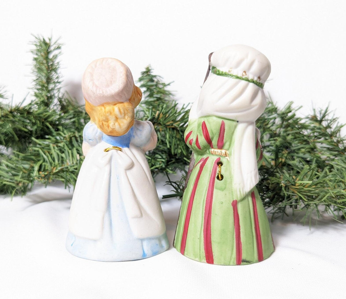 Vintage 1978 Jasco Merri-Bells Girl with Broom and Shepard Bells