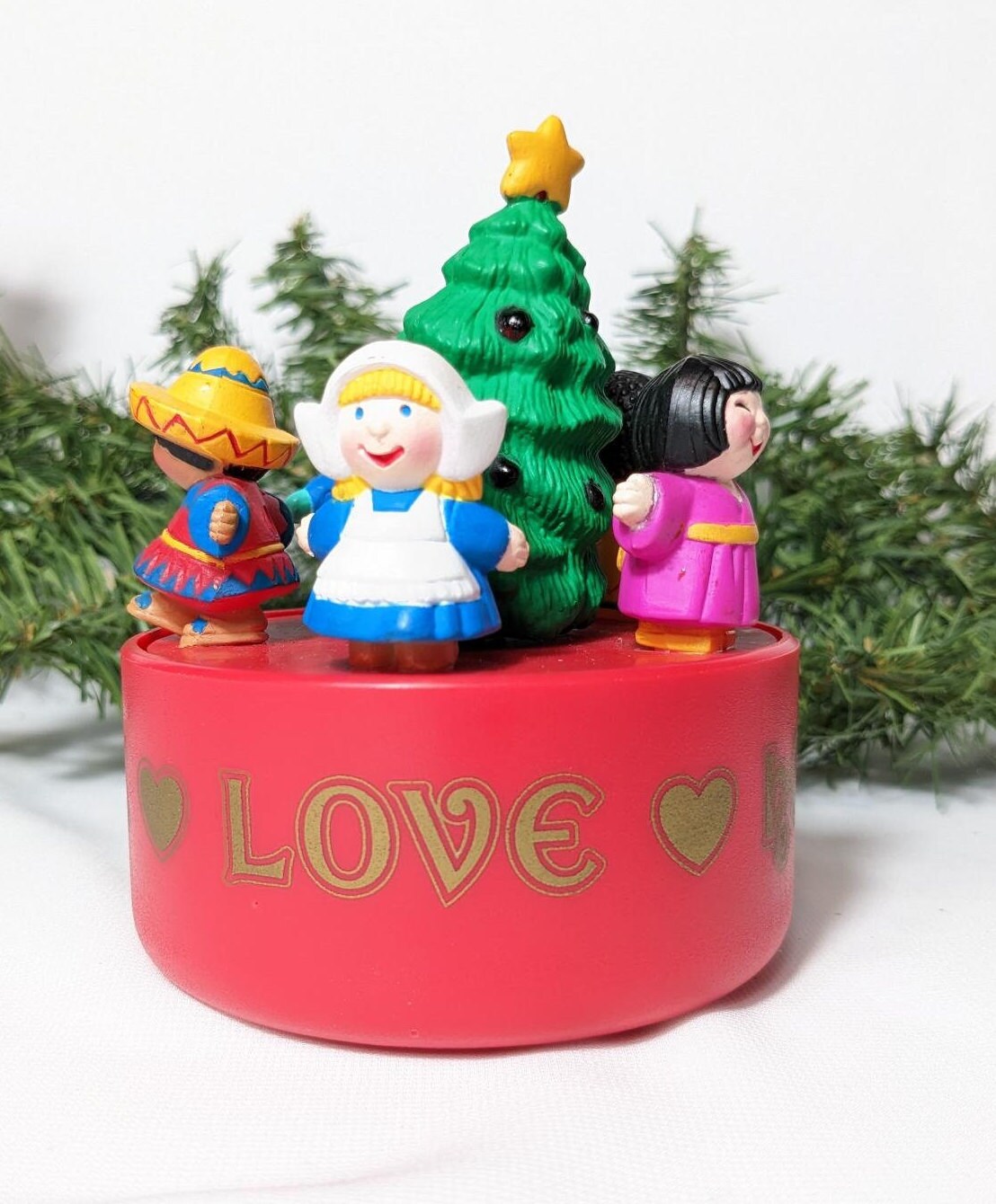 Vintage Avon 1992 Love Around the World Musical Christmas Decoration
