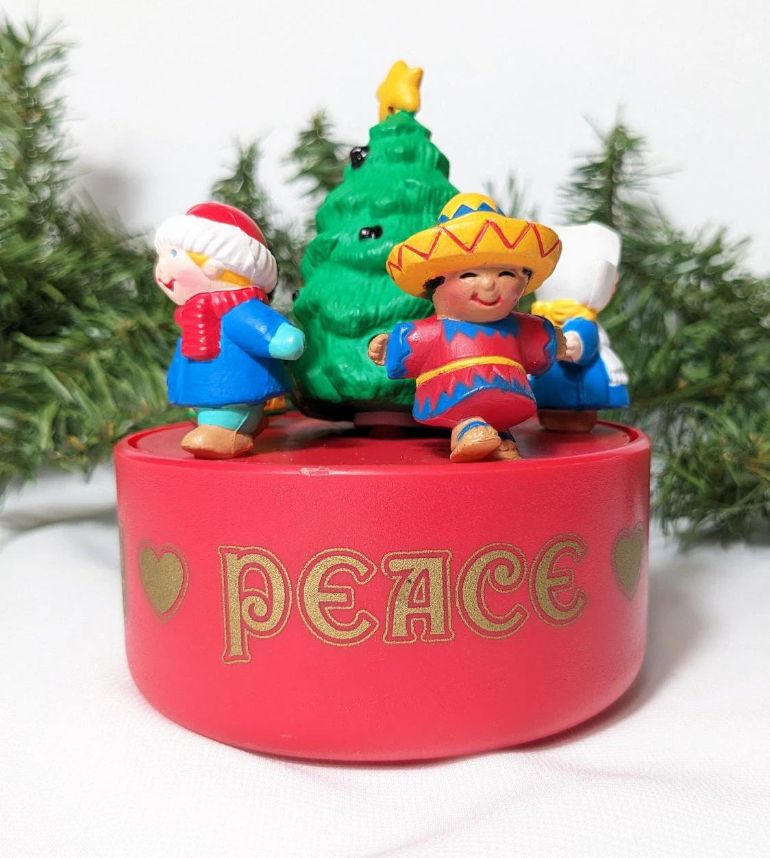 Vintage Avon 1992 Love Around the World Musical Christmas Decoration