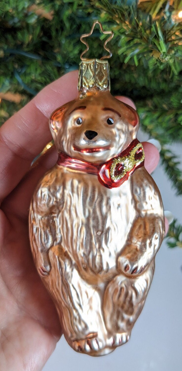 Teddy Bear Retired Inge Glas Old World Christmas Ornament